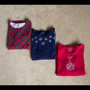 Talbots long sleeve holiday tees